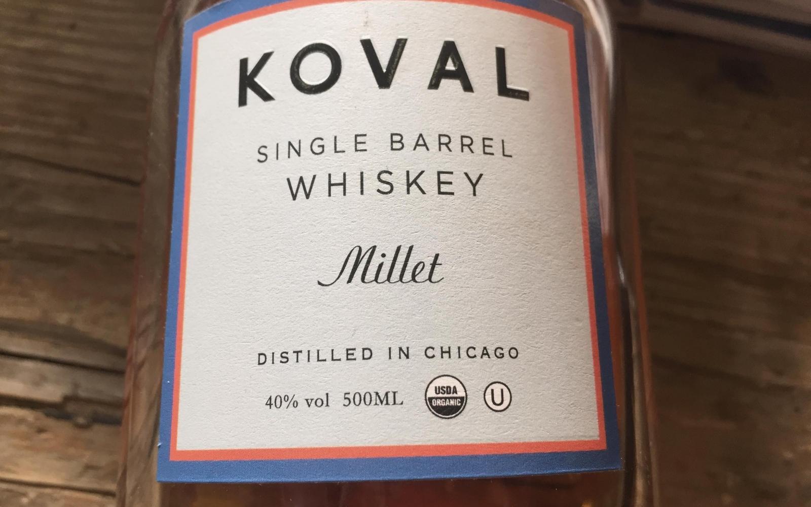 Koval Single Barrel Whiskey with USDA organic (Kosher) symbol. Koval Single Barrel Whiskey with USDA organic (Kosher) symbol.