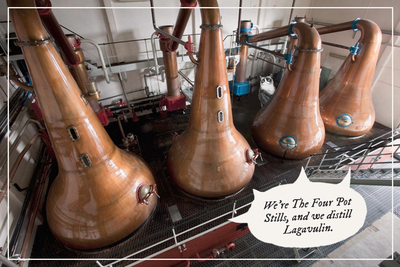 The stills at Lagavulin The stills at Lagavulin