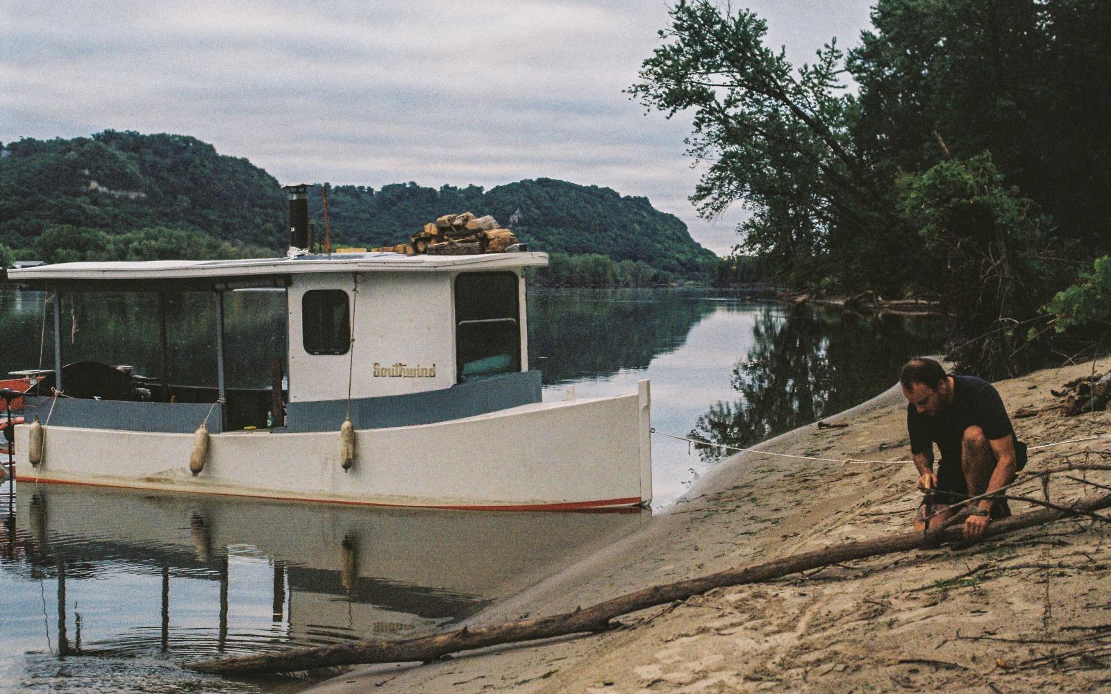 The 21-foot steamboat Max & Mark traveled the River with. The 21-foot steamboat Max & Mark traveled the River with.