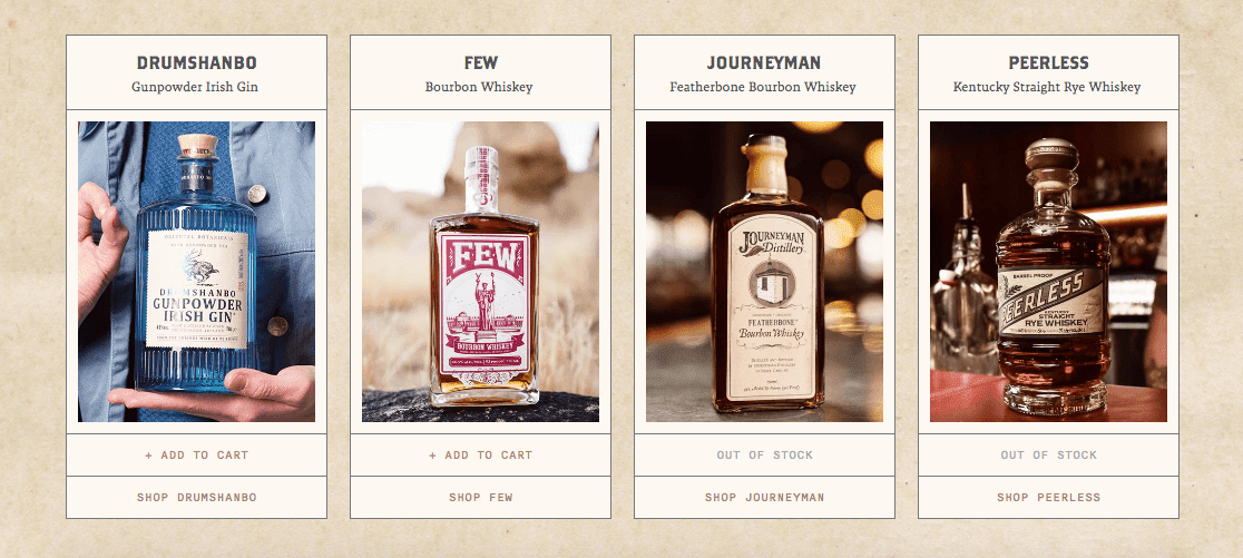 Craft Spirits Selection Craft Spirits Selection