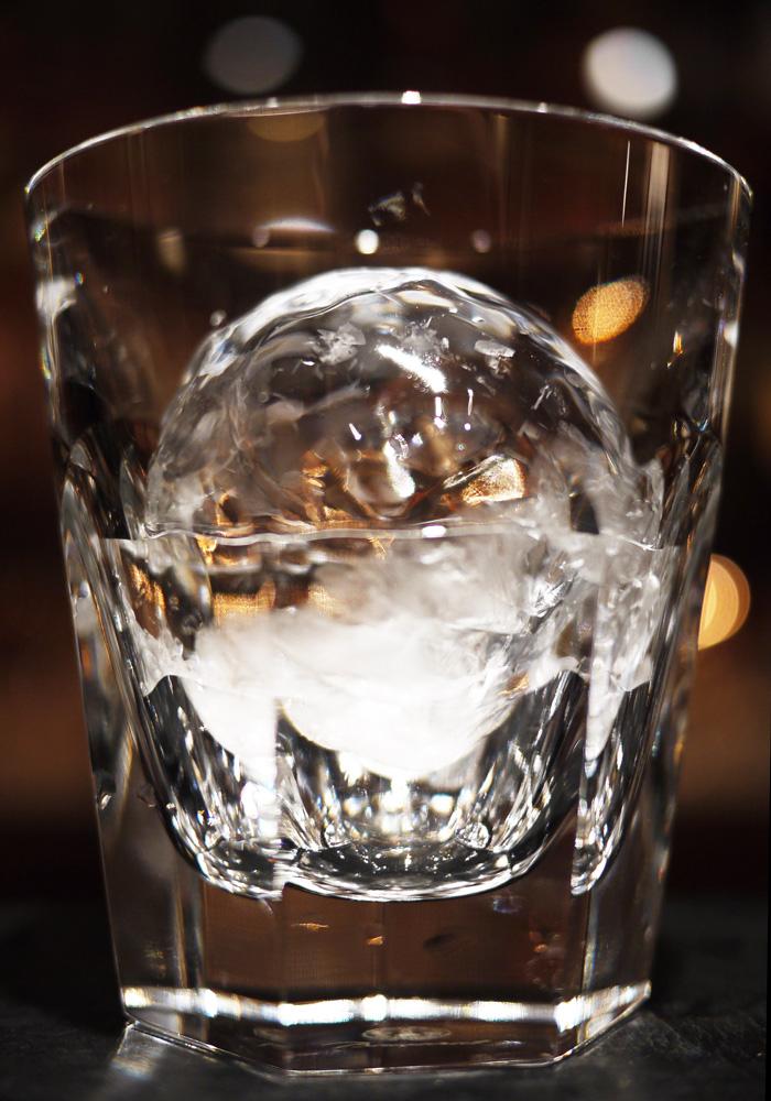 Ryu's Hand Carved ice sphere / Photo: Flaviar Ryu's Hand Carved ice sphere / Photo: Flaviar