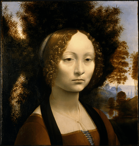 Leonardo da Vinci: Portrait of Ginevra de? Benci Leonardo da Vinci: Portrait of Ginevra de? Benci