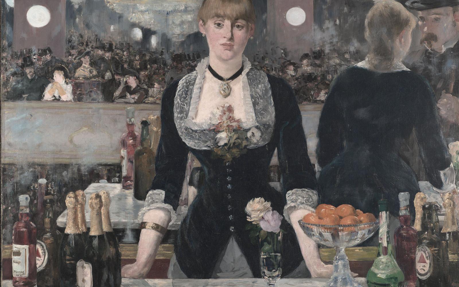 "Un bar aux Folies Bergère" by E. Manet painted in 1882 depicts a scene in the Folies Bergère nightclub in Paris. Source: Wikimedia "Un bar aux Folies Bergère" by E. Manet painted in 1882 depicts a scene in the Folies Bergère nightclub in Paris. Source: Wikimedia
