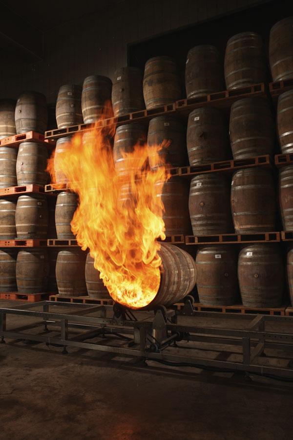 Charring of the barrels at Kavalan Distillery - Photo: Kavalan Distillery Charring of the barrels at Kavalan Distillery - Photo: Kavalan Distillery