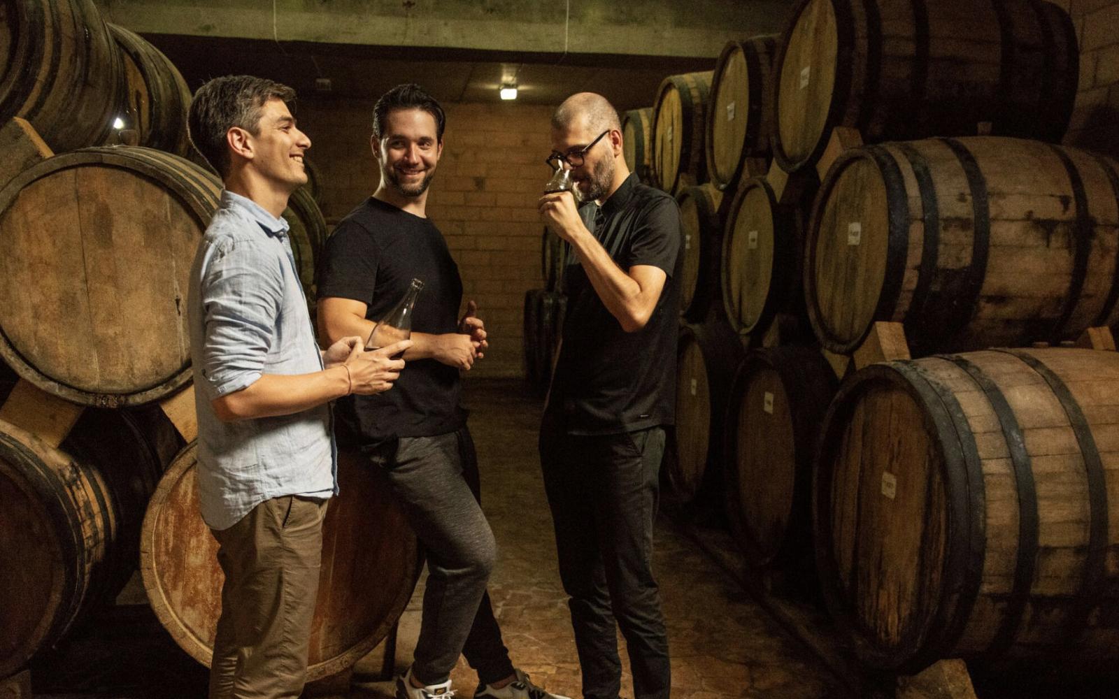 Sourcing and blending trip to Armenia: Alexis Ohanian (middle) and Flaviar Co-Founders Jugoslav Petkovic (left) and Grisa Soba (right). Sourcing and blending trip to Armenia: Alexis Ohanian (middle) and Flaviar Co-Founders Jugoslav Petkovic (left) and Grisa Soba (right).