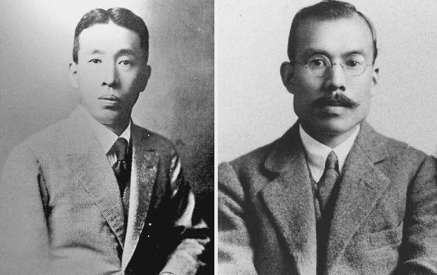 Shinjiro Torii (left) and Masataka Taketsuru. Photo: bevvy.co Shinjiro Torii (left) and Masataka Taketsuru. Photo: bevvy.co
