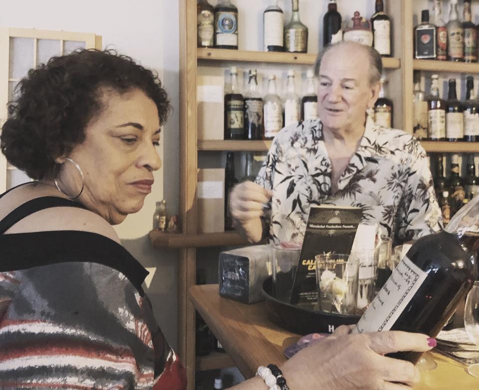 Stephen and another legend of the Rum world: Joy Spence - Appleton Estate's Master Blender and the first female master blender in the spirits industry. Photo credit: Maggie Campbell Stephen and another legend of the Rum world: Joy Spence - Appleton Estate's Master Blender and the first female master blender in the spirits industry. Photo credit: Maggie Campbell
